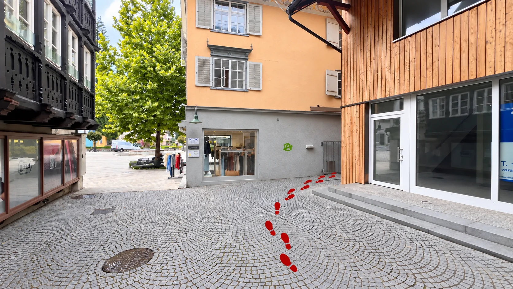 Schritt 2: Eisengasse: Folgen Sie der Gasse ein kurzes Stück und biegen Sie nach rechts ums Eck.